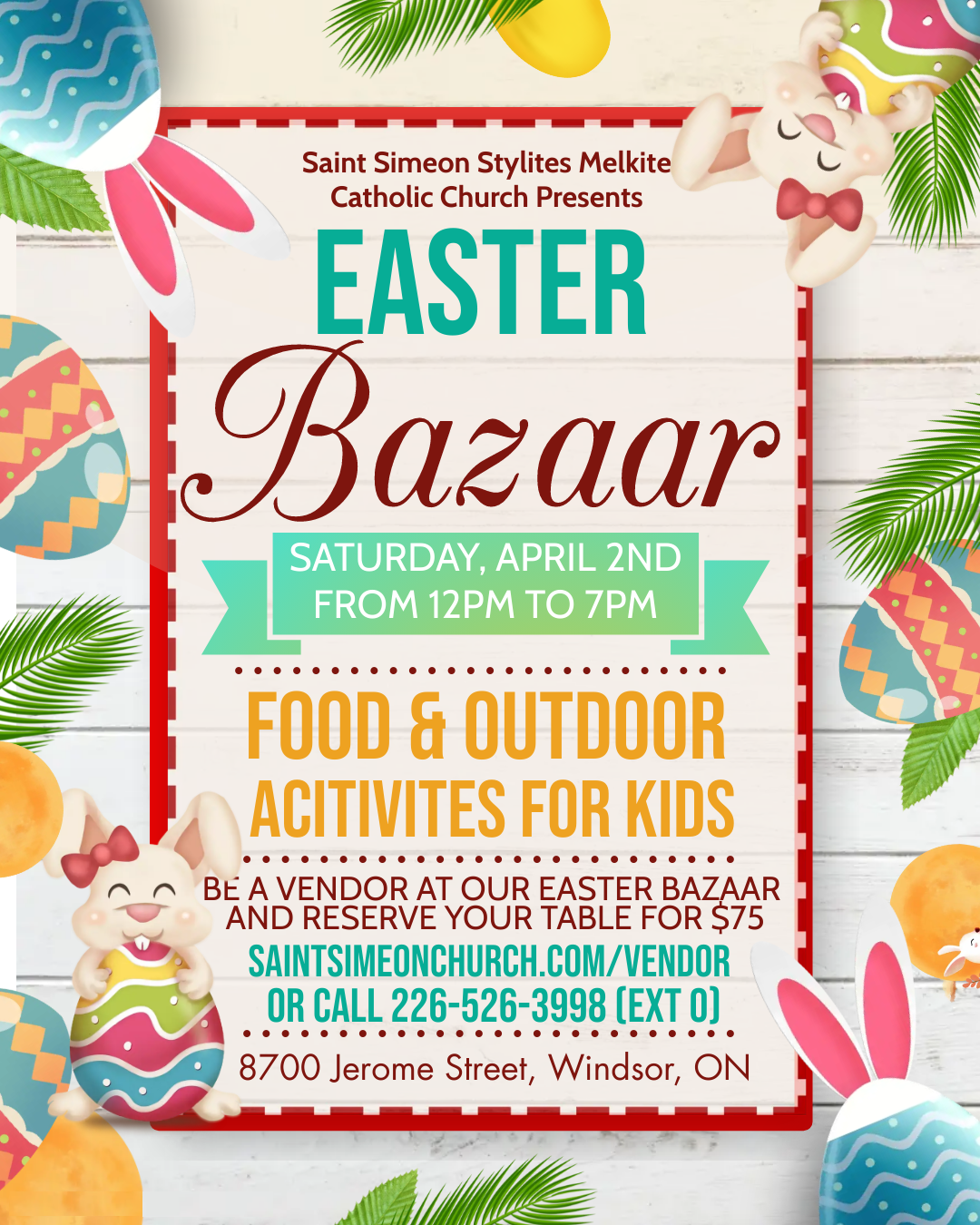 Easter Bazaar 2022 Saint Simeon Stylites Melkite Catholic Church