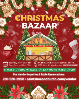 Christmas Bazaar Vendor (Nov. 29, 2025)